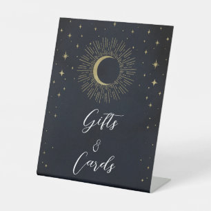 Gold Sterne Nacht Sonnenaufgang Mond Geschenke & K Sockelschild
