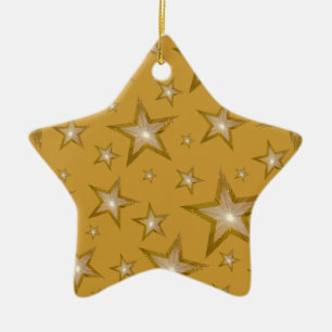 Gold-Sterne-Ziergold Keramikornament