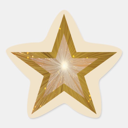 "Gold" Sternenaufkleber Stern-Aufkleber (Vorderseite)