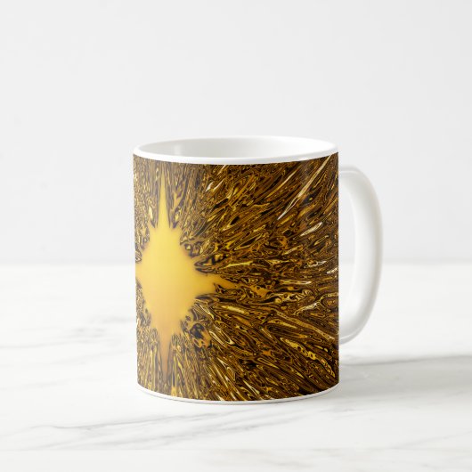 Gold-Sternexplosion Kaffeetasse (VorderseiteRechts)