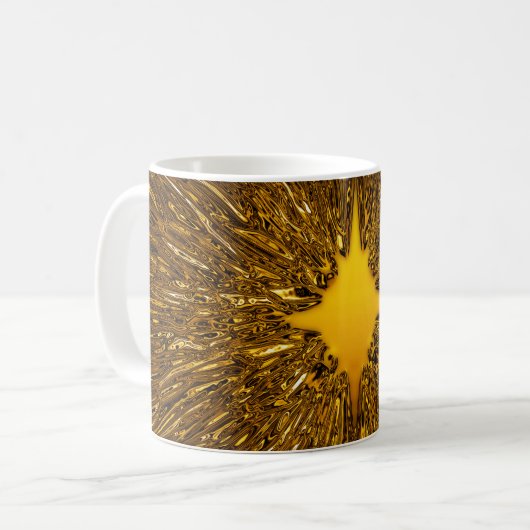 Gold-Sternexplosion Kaffeetasse (Vorderseite Links)