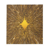 Gold-Sternexplosion Notizblock (Vorderseite)