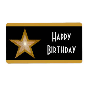 "Gold" Sternstreifen großes Schwarzes "alles Gute