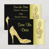 Gold Stiletto & Treble Cleft 40. Save the Date (Vorne/Hinten)