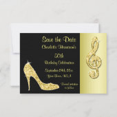 Gold Stiletto & Treble Cleft 50. Save the Date (Rückseite)