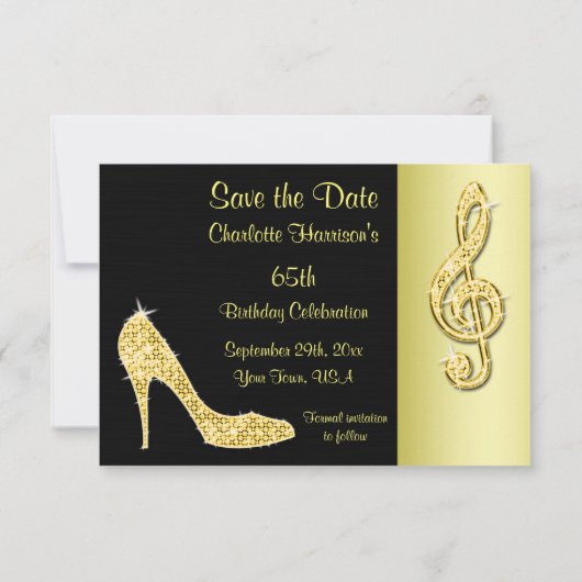 Gold Stiletto & Treble Cleft 65. Save the Date (Rückseite)
