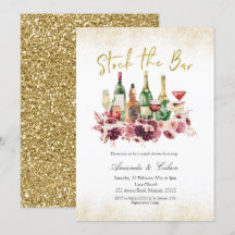 Gold Stock die Bar Dusche Einladung