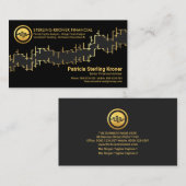 Gold Stock Graph Financial Visitenkarte (Vorne/Hinten)