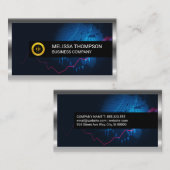 Gold Stock Logo | Schwarze Verkleidung | Digitales Visitenkarte (Vorne/Hinten)