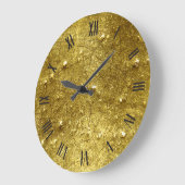 Gold Stone Große Wanduhr (Winkel)