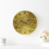 Gold Stone Große Wanduhr (Zuhause)