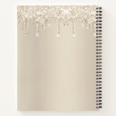 Gold Strawberry Glitzer Tropfen Confection Süßigke Notizblock (Rückseite)