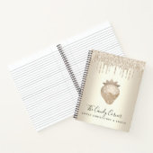 Gold Strawberry Glitzer Tropfen Confection Süßigke Notizblock (Innenseite)