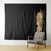 Gold Streak Geburtstag Hintergrund jedes Alters Wandteppich (Beispiel (Horizontal))