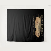 Gold Streak Geburtstag Hintergrund jedes Alters Wandteppich (Vorderseite (Horizontal))