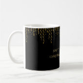 Gold Streamer & Champagner Weihnachten Kaffeetasse (Links)
