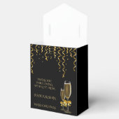 Gold Streamers & Champagner Weihnachten Geschenkschachtel (Geöffnet)