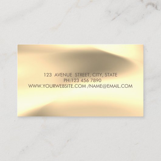 Gold Streifen Diamonds Chic Lotus Gold Visitenkarte (Rückseite)