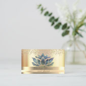 Gold Streifen Diamonds Chic Lotus Gold Visitenkarte (Stehend Vorderseite)