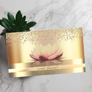 Gold Streifen Diamonds Lotus Gold Visitenkarte