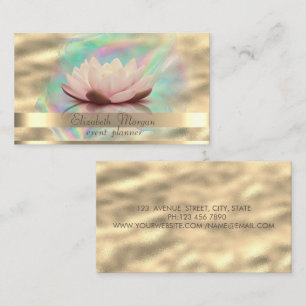 Gold Streifen Ombre Holographic Ink Lotus Gold Visitenkarte