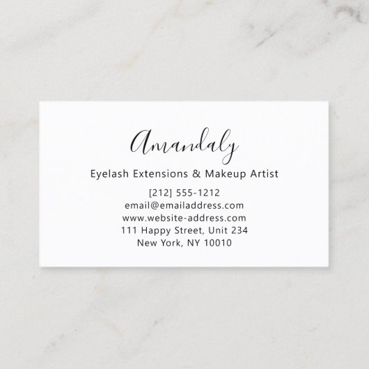 Gold Strikes Beauty Shop Pastel Smoky Marmor Visitenkarte (Rückseite)