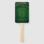 Gold String Lights auf Smarald Green Fächer (Rückseite)