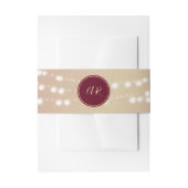 Gold String Lights Burgundy Wedding Bly Band (Vorderseite Beispiel)