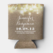 Gold String Lights Glam Wedding Dosenkühler (Vorderseite)