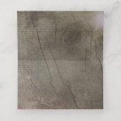 Gold String Lights Rustic Holding Hochzeit Platzkarte (Innenseite Aufgefaltet)