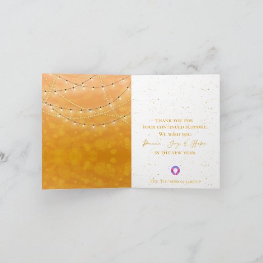 Gold String Lights Weihnachten Neujahr Unternehmen (Innenseite)