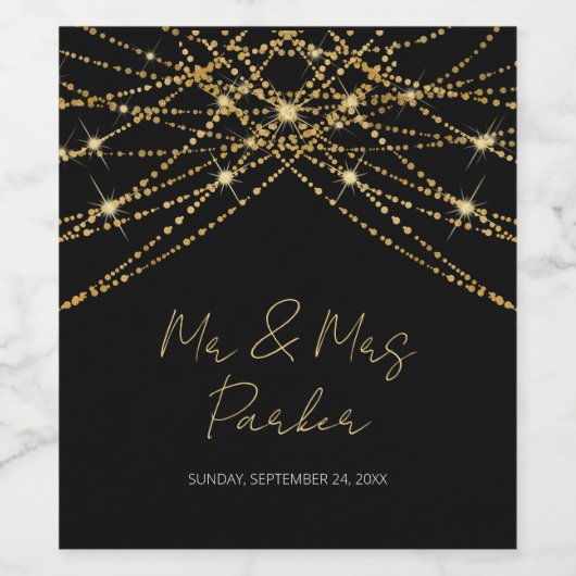 Gold String Weinetikett (Einzelnes Label)