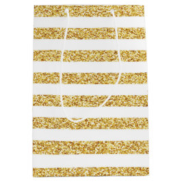 Gold Strip Geschenktasche Mittlere Geschenktüte