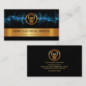 Gold Stripe Blue Electric Blitzgerät Visitenkarte (Vorne/Hinten)