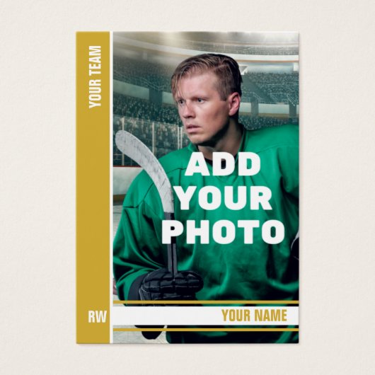 Gold Stripe Hockey Trading Card - Custom Stats (Vorderseite)