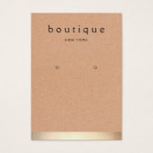 Gold Stripe Kraft Earring Display Holder (Vorderseite)