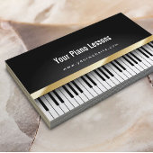Gold Stripe Piano Lektionen Dunkle Visitenkarte