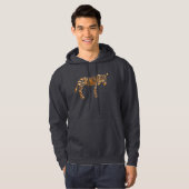 Gold Stripe Zebra Hoodie (Vorne ganz)