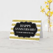 Gold Stripes Anniversary Card für Mitarbeiter Karte (Gelbe Blume)