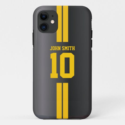 Gold Stripes Fußball-Jersey dunklen iPhone 5 Case-Mate iPhone Hülle (Rückseite)