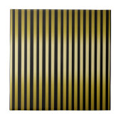 Gold stripes Keramik-Fliese auf Schwarzem Fliese (Vorderseite)