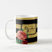 Gold Stripes Rosen-Blume durch Jo Kaffeetasse (Links)