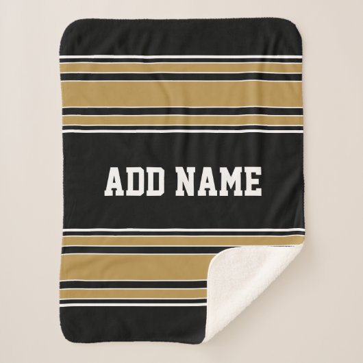 Gold Stripes Sports Jersey Name - KANN FARBE BEARB Sherpadecke (Vorderseite)