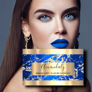 Gold Strokes Royal Blue Beauty Shop Visitenkarte