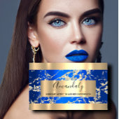 Gold Strokes Royal Blue Beauty Shop Visitenkarte