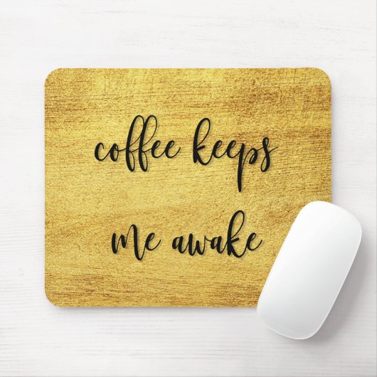 Gold Stucco-Kaffee Behalte mich wieder Mousepad (Mit Mouse)