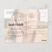 Gold Stylish Chic Graduation Party Foto Postkarte (Rückseite)