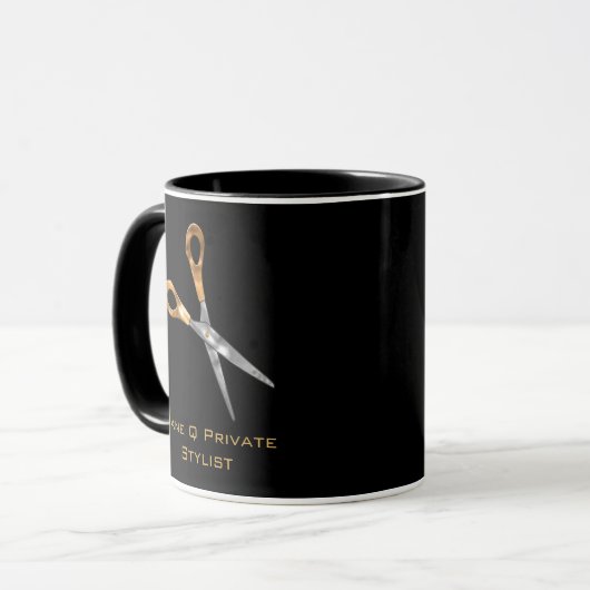 Gold Stylist Custom Tasse (Vorderseite Links)