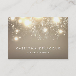 Gold Subtile Glitzer Bokeh Business Card Chubby Visitenkarte
