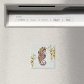 Gold Summer Rainbow Seepferd Glitzer Magnet (In Situ (Geschirrspüler))